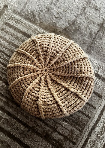 Bej Örgü Bohem Kadın Bere - Görsel 3