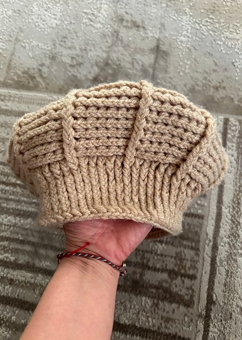 Bej Örgü Bohem Kadın Bere - Görsel 2