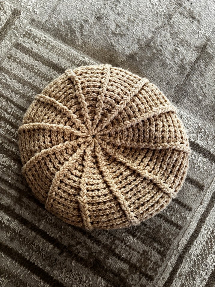 Bej Örgü Bohem Kadın Bere - Görsel 3