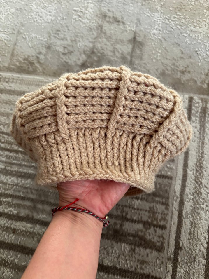 Bej Örgü Bohem Kadın Bere - Görsel 2