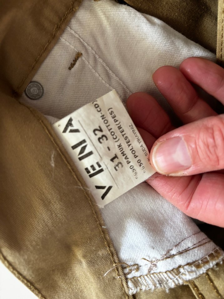 Bej Keten Erkek Pantolon 31/32 - Görsel 5