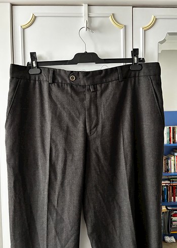 Gri Keten Erkek Ofis Pantolonu 56 beden - Görsel 3