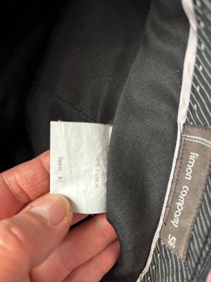 Gri Keten Erkek Ofis Pantolonu 56 beden - Görsel 4