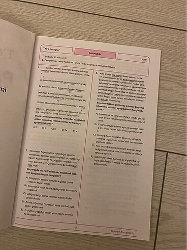 Paragraf çıkmış sorular