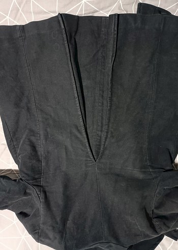 Düğmeli Siyah Midi Kaban - Görsel 11