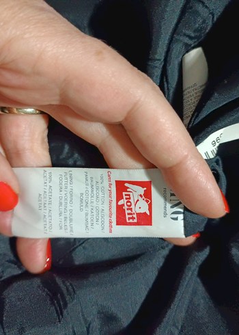 Düğmeli Siyah Midi Kaban - Görsel 17