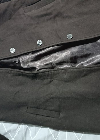 Düğmeli Kahverengi Uzun Kaşe Kadın Kaban - Görsel 13