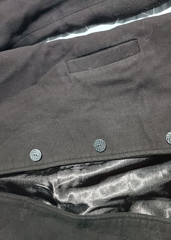 Düğmeli Kahverengi Uzun Kaşe Kadın Kaban - Görsel 11