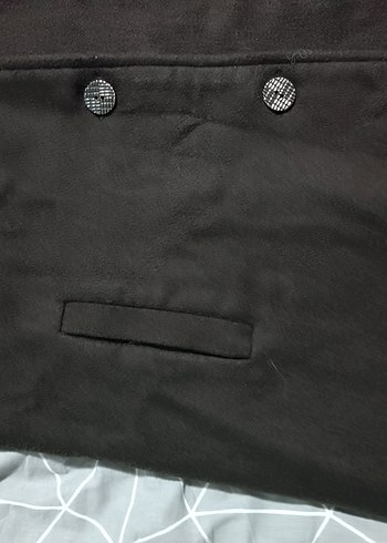 Düğmeli Kahverengi Uzun Kaşe Kadın Kaban - Görsel 5