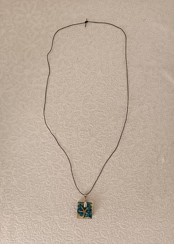 Turkuaz Boncuklu Bohem Uzun Kolye - Görsel 2