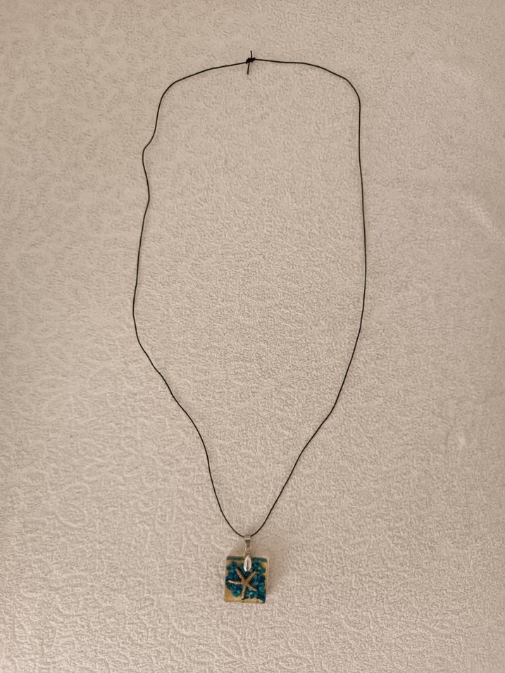 Turkuaz Boncuklu Bohem Uzun Kolye - Görsel 2