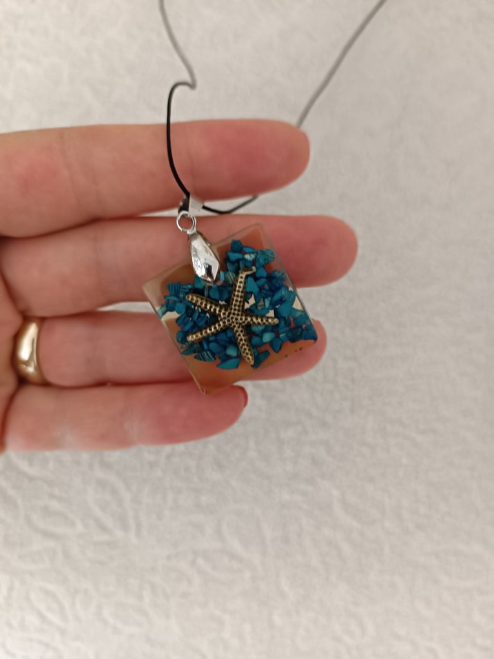 Turkuaz Boncuklu Bohem Uzun Kolye - Görsel 3