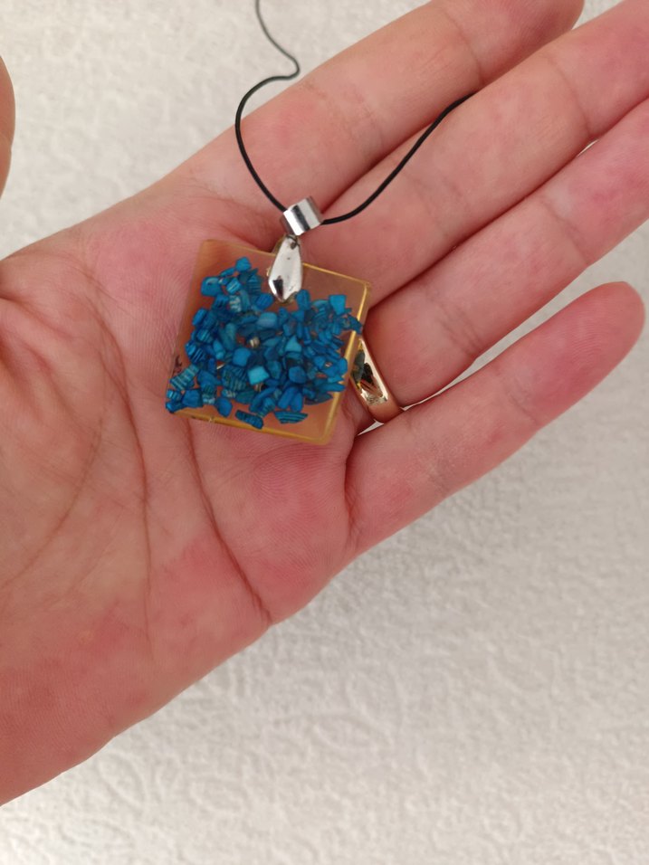 Turkuaz Boncuklu Bohem Uzun Kolye - Görsel 4