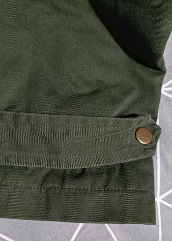 Kadın Haki Kapüşonlu Uzun Ceket - Görsel 9