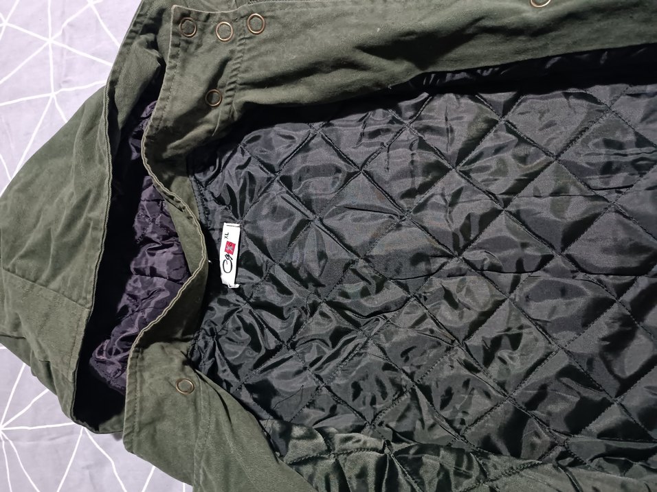 Kadın Haki Kapüşonlu Uzun Ceket - Görsel 4