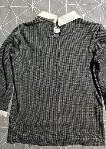 Gri Triko Uzun Kollu Kadın Kazak - Görsel 4