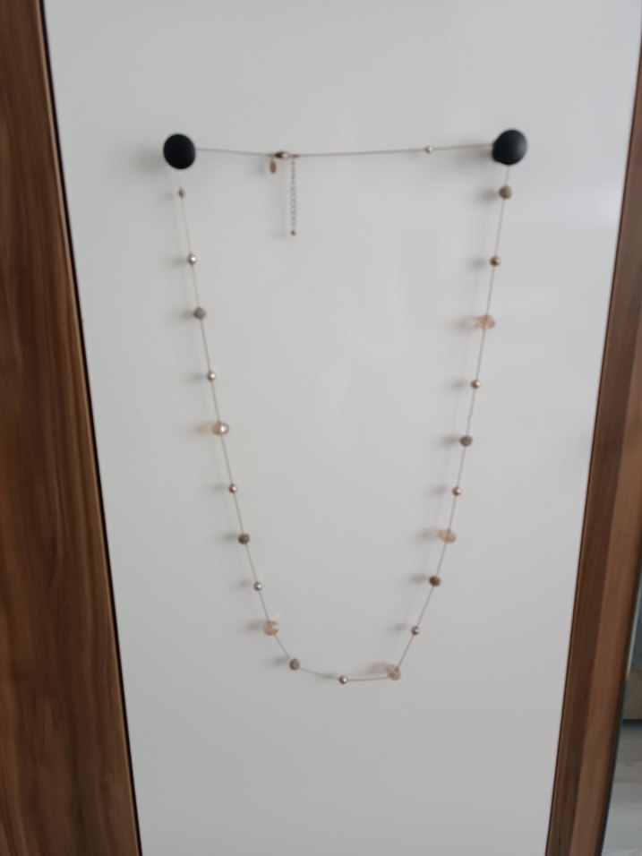 Bej Zincir Detaylı Uzun Kadın Kolye - Görsel 2