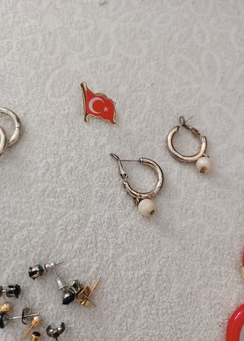 Kırmızı Mini Boncuklu Bohem Küpeler - Görsel 5