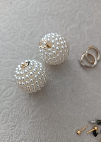 Kırmızı Mini Boncuklu Bohem Küpeler - Görsel 6