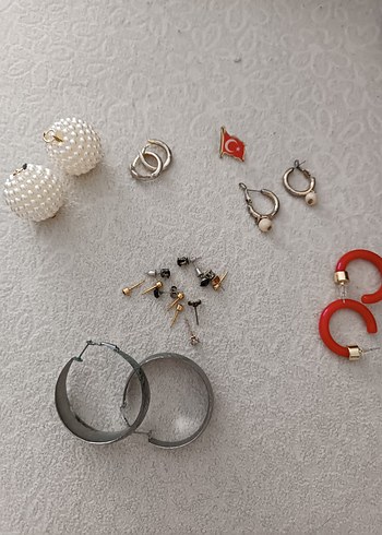 Kırmızı Mini Boncuklu Bohem Küpeler - Görsel 8