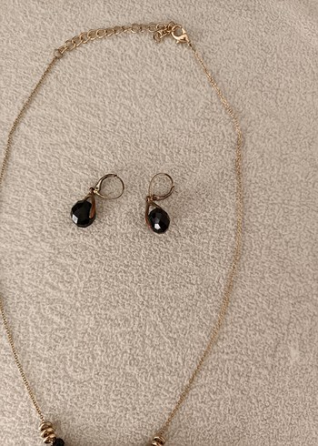 Siyah Boncuklu Gotik Midi Kolye - Görsel 4