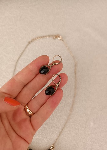 Siyah Boncuklu Gotik Midi Kolye - Görsel 5