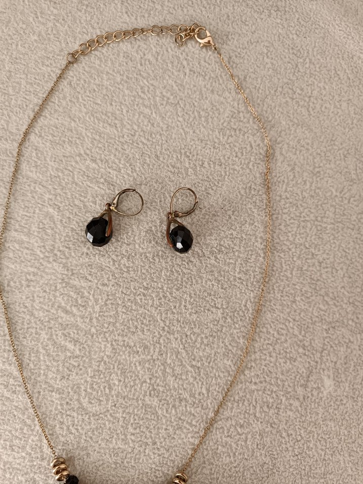 Siyah Boncuklu Gotik Midi Kolye - Görsel 4