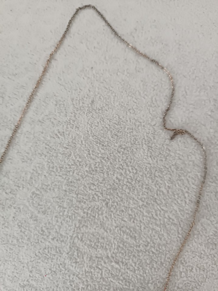 İşlemeli Altın Renk Zincir Kolye - Görsel 5