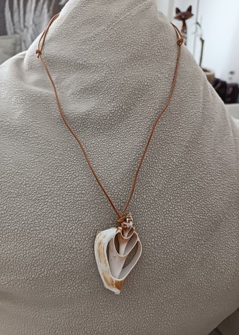 Bej Boncuklu Bohem Midi Kolye - Görsel 2