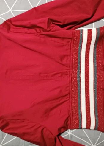 Kırmızı Kapüşonlu Düğmeli Kadın Ceket - Görsel 9