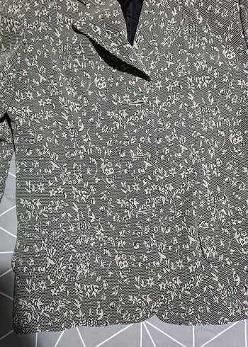 Gri Desenli Kadın Blazer Ceket - Görsel 12