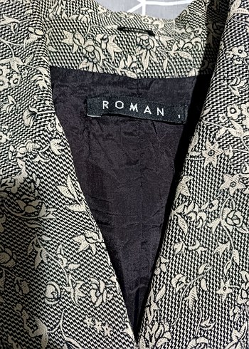 Gri Desenli Kadın Blazer Ceket - Görsel 4