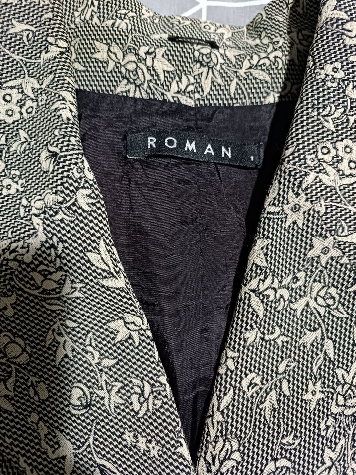 Gri Desenli Kadın Blazer Ceket - Görsel 4