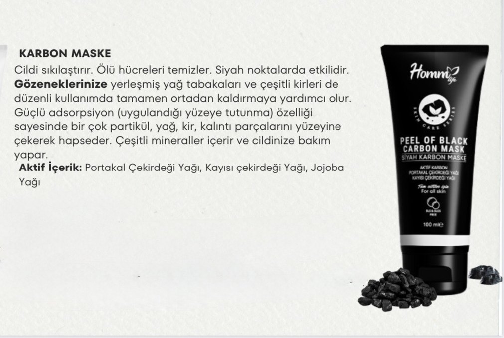 Hommbitkisel Karbon Maske - Görsel 2