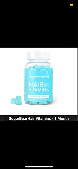 Sugar Bear Hair Vitamins 60 Adet Orijinal Amerikadan Sıfırğ