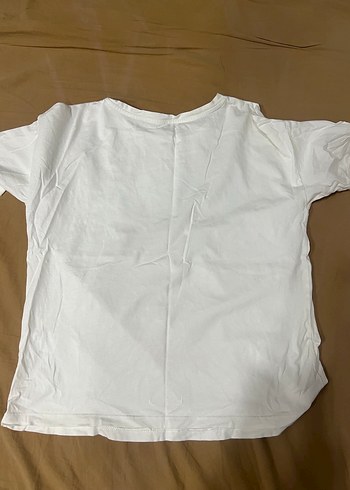 Beyaz Baskılı Kız Tişörtü - Görsel 2