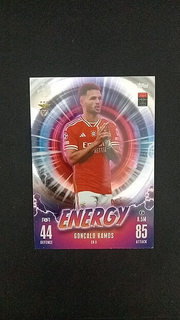 Gonçalo Ramos Energy UCL Topps 2024 Card