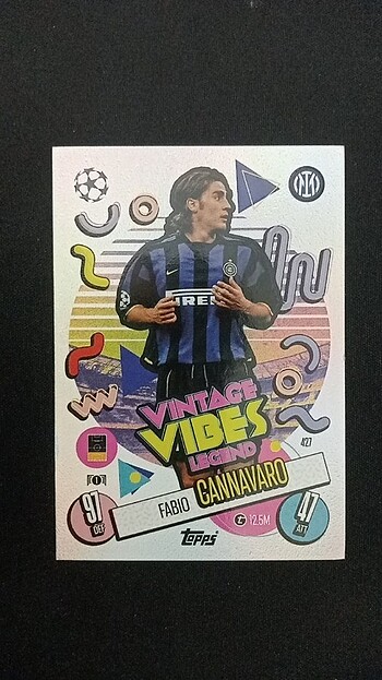 Fabio Cannavaro Vintage Vibes Legend UCL Topps 2025 Card
