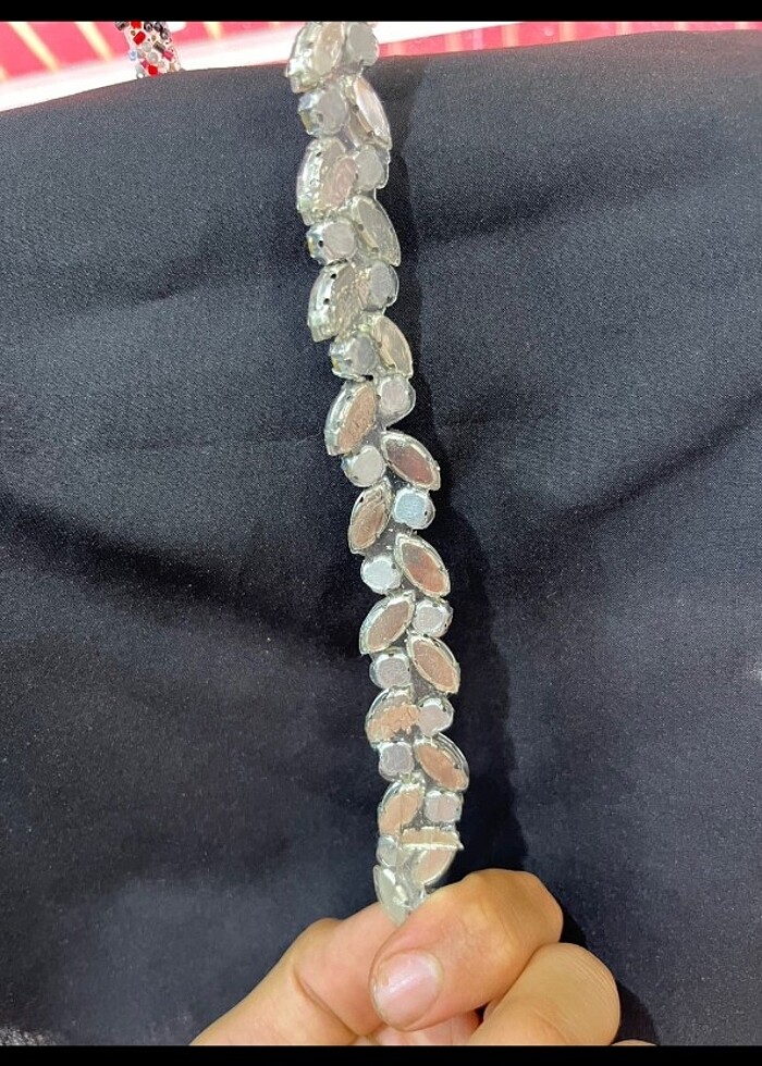 Yapıştırma Taşlı Şerit (1m) - Görsel 2