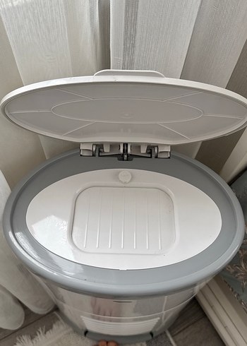 Bebek Bezi Çöp Kutusu Pedallı Beyaz - Görsel 5