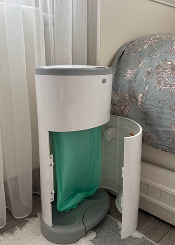 Bebek Bezi Çöp Kutusu Pedallı Beyaz - Görsel 8