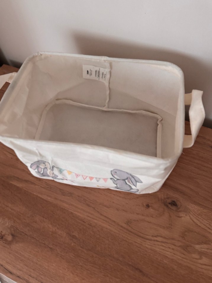 Bej Tavşan Figürlü Saklama Sepeti - Görsel 2