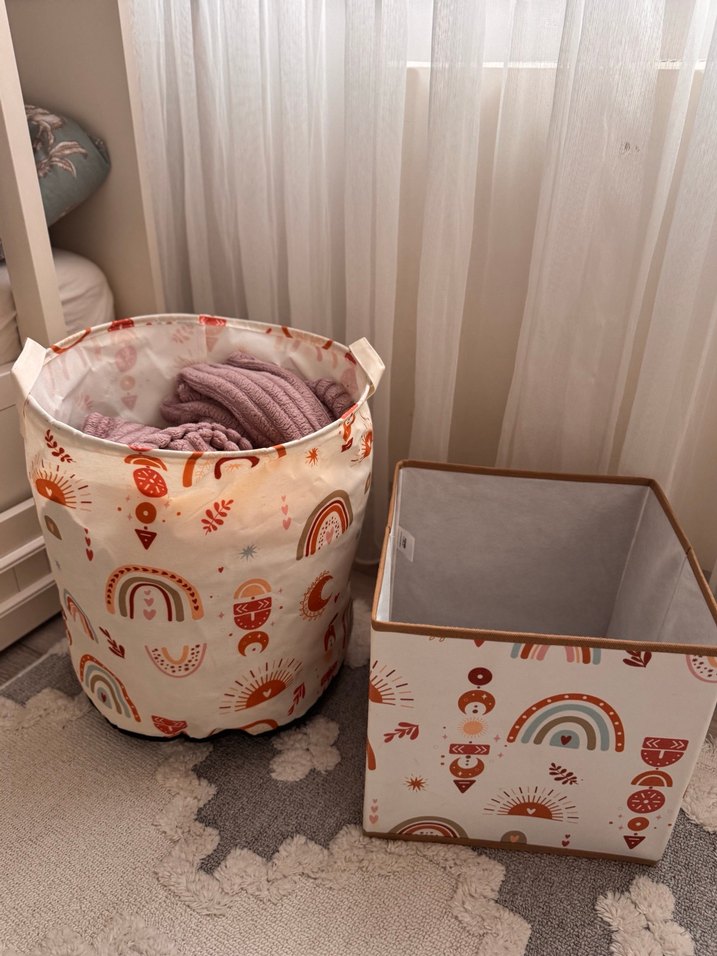 Renkli Desenli Sepet ve Saklama Kutusu - Görsel 2