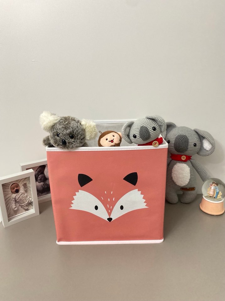 Pembe Tilki Desenli Depolama Sepeti 2 adet - Görsel 4