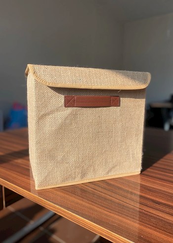 Jüt Katlanabilir Saklama Sepeti kutu 2 adet - Görsel 4