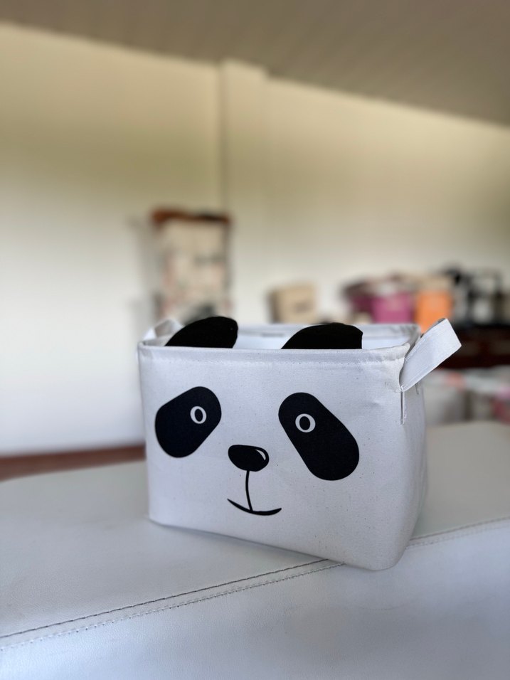 Renkli Ayı ve Panda Desenli Saklama Sepetleri 2 adet - Görsel 5