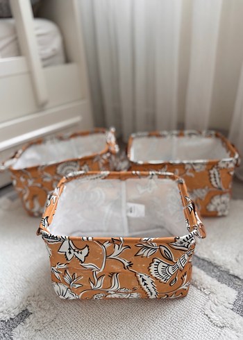 Bohem Desenli Fermuarlı Makyaj Çantası 3 adet - Görsel 3