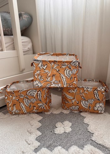 Bohem Desenli Fermuarlı Makyaj Çantası 3 adet - Görsel 2