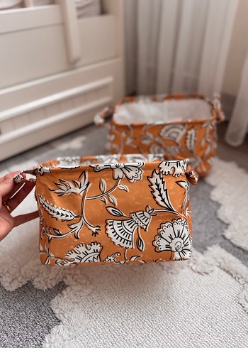 Bohem Desenli Fermuarlı Makyaj Çantası 3 adet - Görsel 4