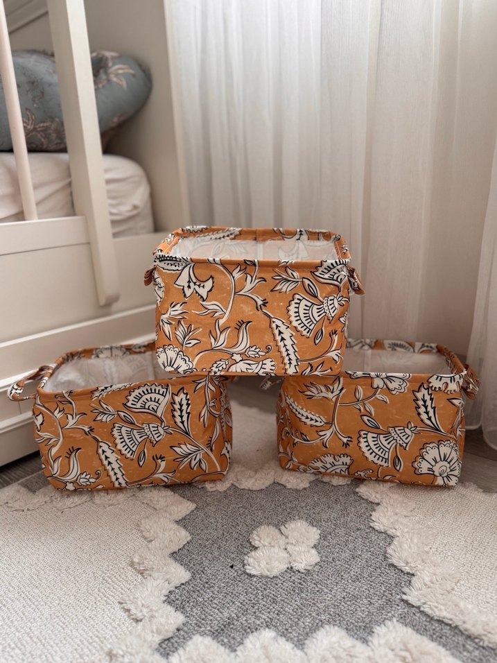 Bohem Desenli Fermuarlı Makyaj Çantası 3 adet - Görsel 2